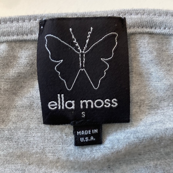 Anthropologie Ella Moss Moonshine Sequin Silver Gray Short Sleeve Top Small - Picture 5 of 6